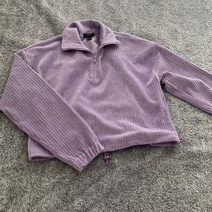 Purple half zip up hoodie